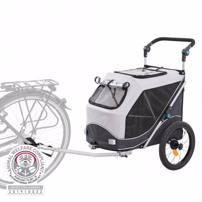 Fahrrad-Hundeanhänger mit Schnell-Falt-Funktion